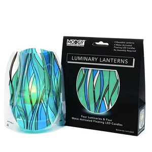 MODGY Luminary Lantern Heedo & Water Activated LED Candles 4 Each