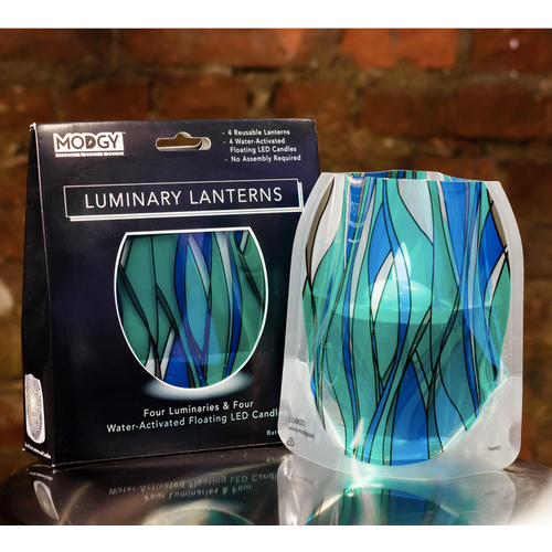MODGY Luminary Lantern Heedo & Water Activated LED Candles 4 Each