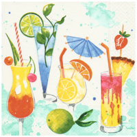Napkin Cocktail Paper Colourful Drinks