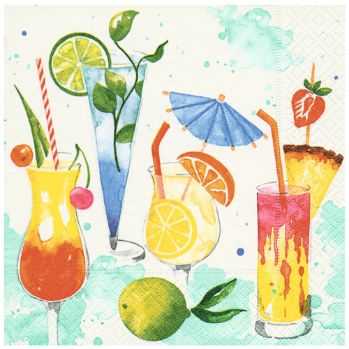 TWILIGHT Napkin Cocktail Paper Colourful Drinks TWILIGHT Napkin Cocktail Paper Colourful Drinks