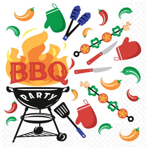 OCD Napkin Lunch Paper BBQ Mix OCD Napkin Lunch Paper BBQ Mix