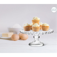 Cake Stand Small Glass Ruffle