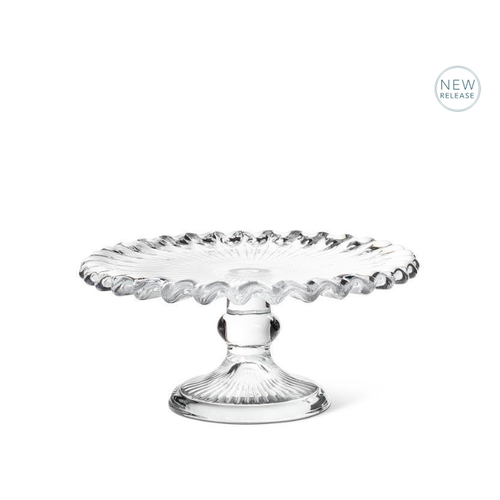 Abbott Cake Stand Small Glass Ruffle