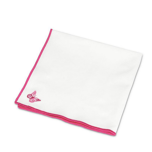 Abbott Napkin Stitched Butterfly Pink