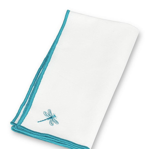 Abbott Napkin Stitched Dragonfly Turquoise