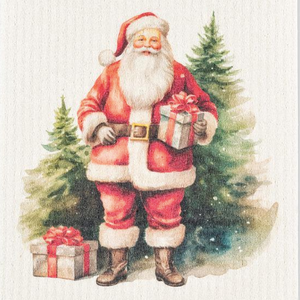 Abbott Swedish Cloth Santa with Presents