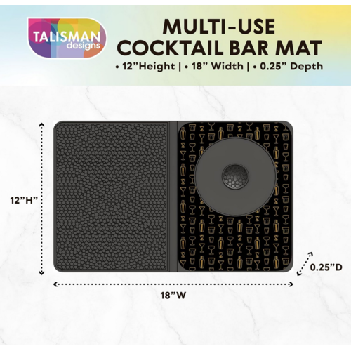 TALISMAN DESIGNS Multi-Use Cocktail Bar Mat