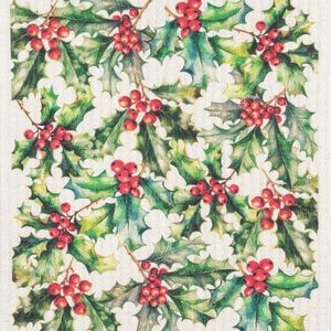 Abbott Swedish Cloth Holly & Berries