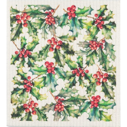 Abbott Swedish Cloth Holly & Berries Abbott Swedish Cloth Holly & Berries
