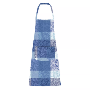 Garnier Thiebaut Apron Mille Rameaux Bleu Coated Cotton Garnier Thiebaut