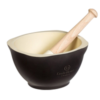 Emile Henry Mortar & Pestle Fusain