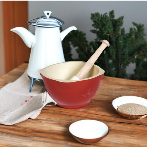 Emile Henry Emile Henry Mortar & Pestle Grand Cru Red