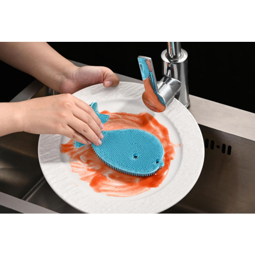 Fox Run Silicone Dish Scrub Whale