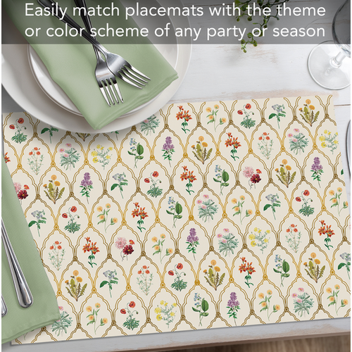 CounterArt Placemats Premium Paper Wildflowers 24pk