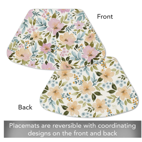 CounterArt Placemat Reversible Wedge Cascade Floral