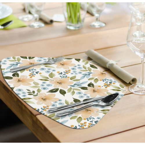 CounterArt Placemat Reversible Wedge Cascade Floral