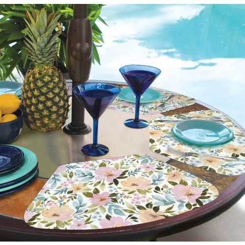 CounterArt Placemat Reversible Wedge Cascade Floral