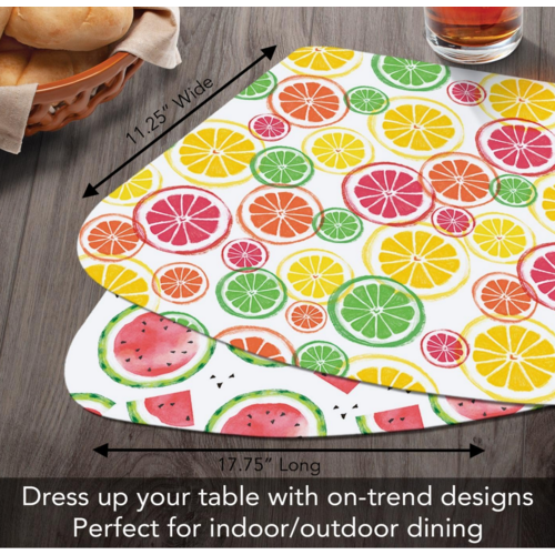 CounterArt Placemat Reversible Wedge Fruity Summer