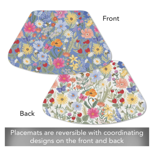 CounterArt Placemat Reversible Wedge Meadow Floral