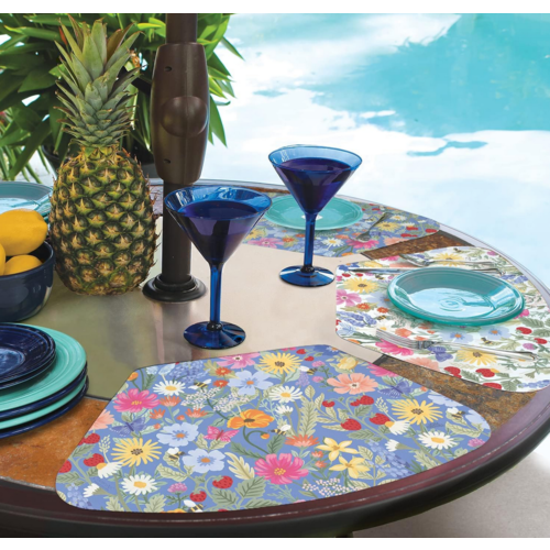 CounterArt Placemat Reversible Wedge Meadow Floral