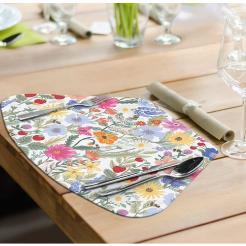 CounterArt Placemat Reversible Wedge Meadow Floral