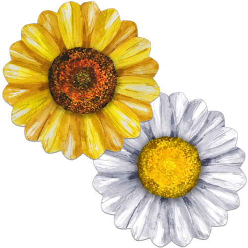 CounterArt Placemat Reversible Shaped Sunflower CounterArt Placemat Reversible Shaped Sunflower