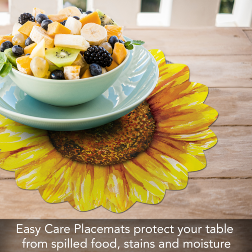 CounterArt Placemat Reversible Shaped Sunflower