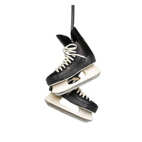 Tree Ornament Black Hockey Skates