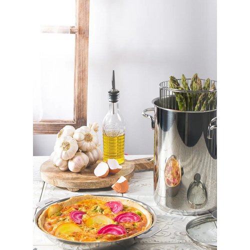 Cristel USA Inc. CRISTEL Asparagus Pot with Glass Lid