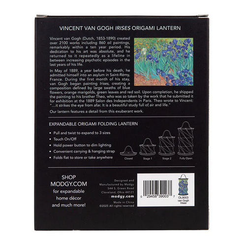 MODGY Origami Rechargeable Lantern Van Gogh Irises