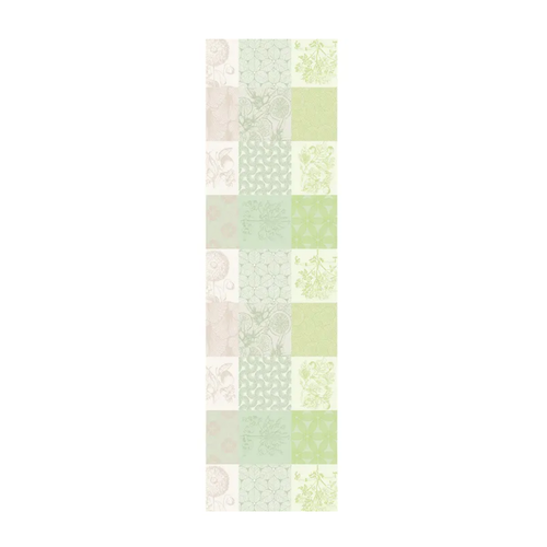Garnier Thiebaut Garnier Thiebaut Table Runner Mille Parfum Verde Green Sweet 14 x 50 Inch Garnier Thiebaut Garnier Thiebaut Table Runner Mille Parfum Verde Green Sweet 14 x 50 Inch
