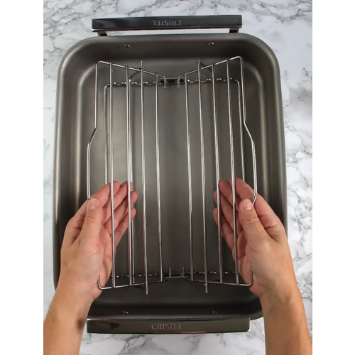 Cristel USA Inc. CRISTEL Roaster 3 Ply 16.9 x 13 inches with Rack and Thermometer