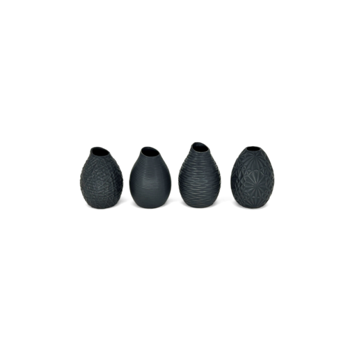 BIA Petite Textured Mini Vase Assorted Black