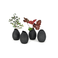 Petite Textured Mini Vase Assorted Black