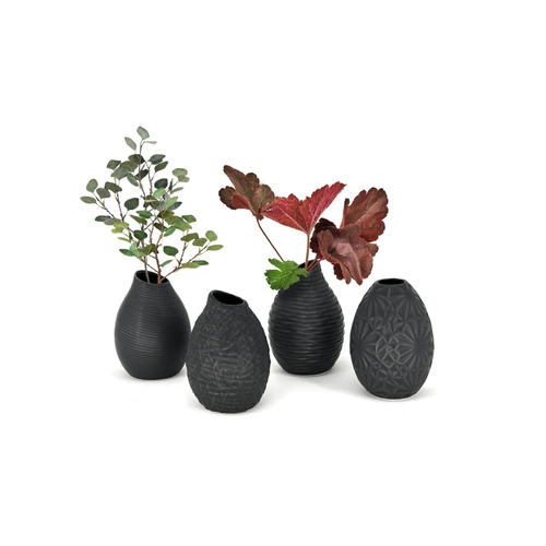 BIA Petite Textured Mini Vase Assorted Black