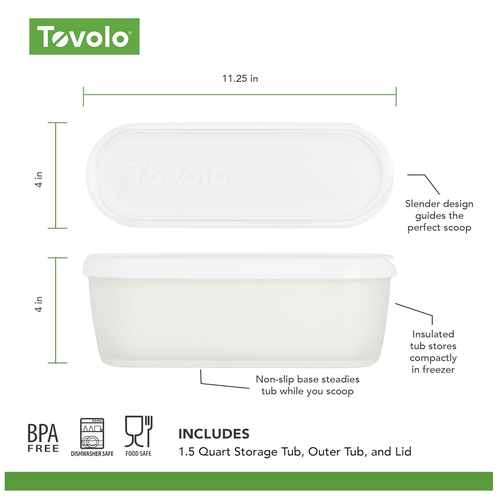 TOVOLO Glide-a-Scoop Ice Cream Tub 1.5qt