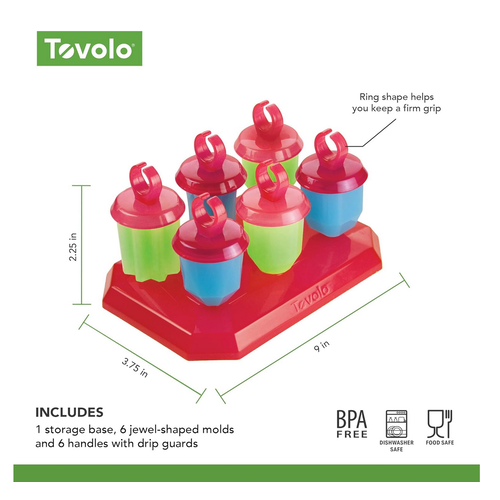 TOVOLO Jewel Pop Mold Set of 6