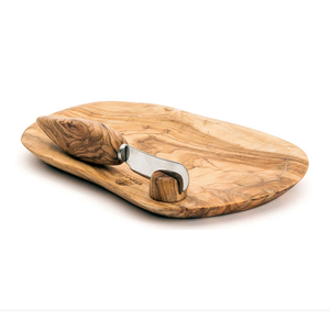 BERARD Butter Dish with Spreader Olive Wood