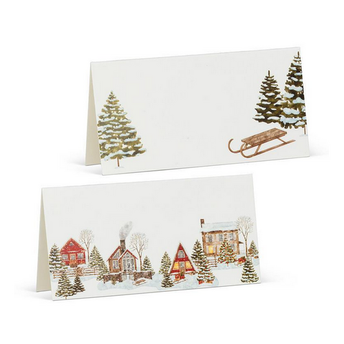 Abbott Placecard Winter Houses 12 pcs Abbott Placecard Winter Houses 12 pcs