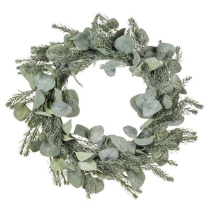 Abbott Frost Pine and Eucalyptus Wreath Large Abbott Frost Pine and Eucalyptus Wreath Large