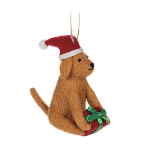 Abbott Tree Ornament Christmas Dog with Present Abbott Tree Ornament Christmas Dog with Present