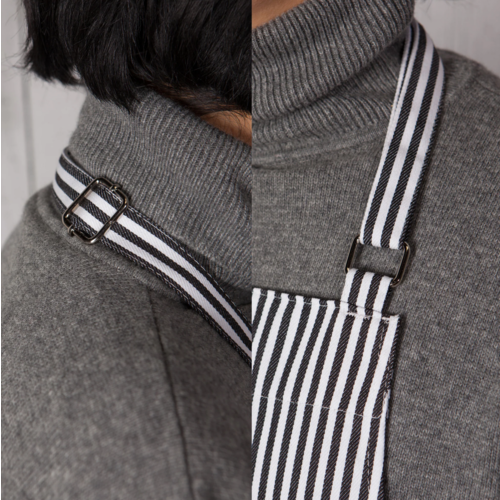 Now Designs Apron Chef Black Narrow Stripe