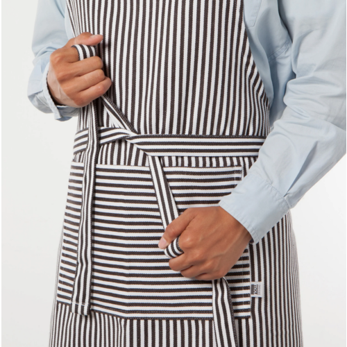 Now Designs Apron Chef Black Narrow Stripe