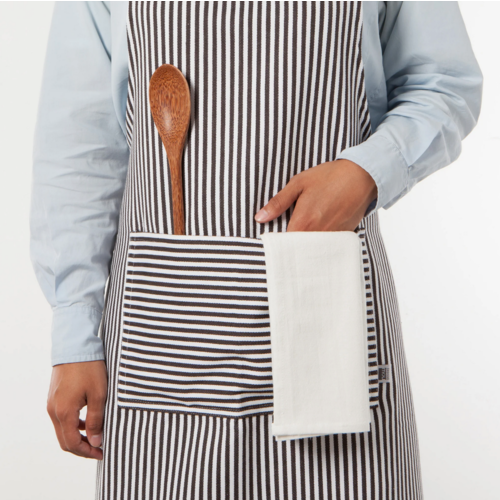 Now Designs Apron Chef Black Narrow Stripe