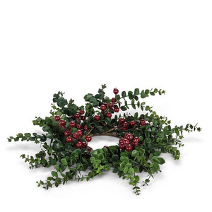 Abbott Candle Ring Eucalyptus and Berries 14” Abbott Candle Ring Eucalyptus and Berries 14”