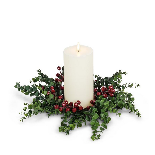 Abbott Candle Ring Eucalyptus and Berries 14” Abbott Candle Ring Eucalyptus and Berries 14”
