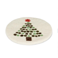 Trivet Felt Dotted Tree