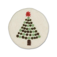 Felt Coaster Dotted Tree