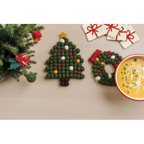 Now Designs Trivet Felt Christmas Wreath Now Designs Trivet Felt Christmas Wreath