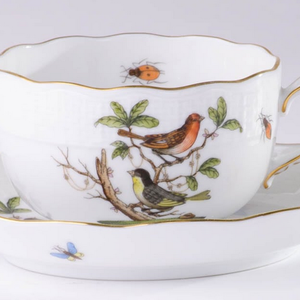 Herend Teacup and Saucer Rothschild Bird